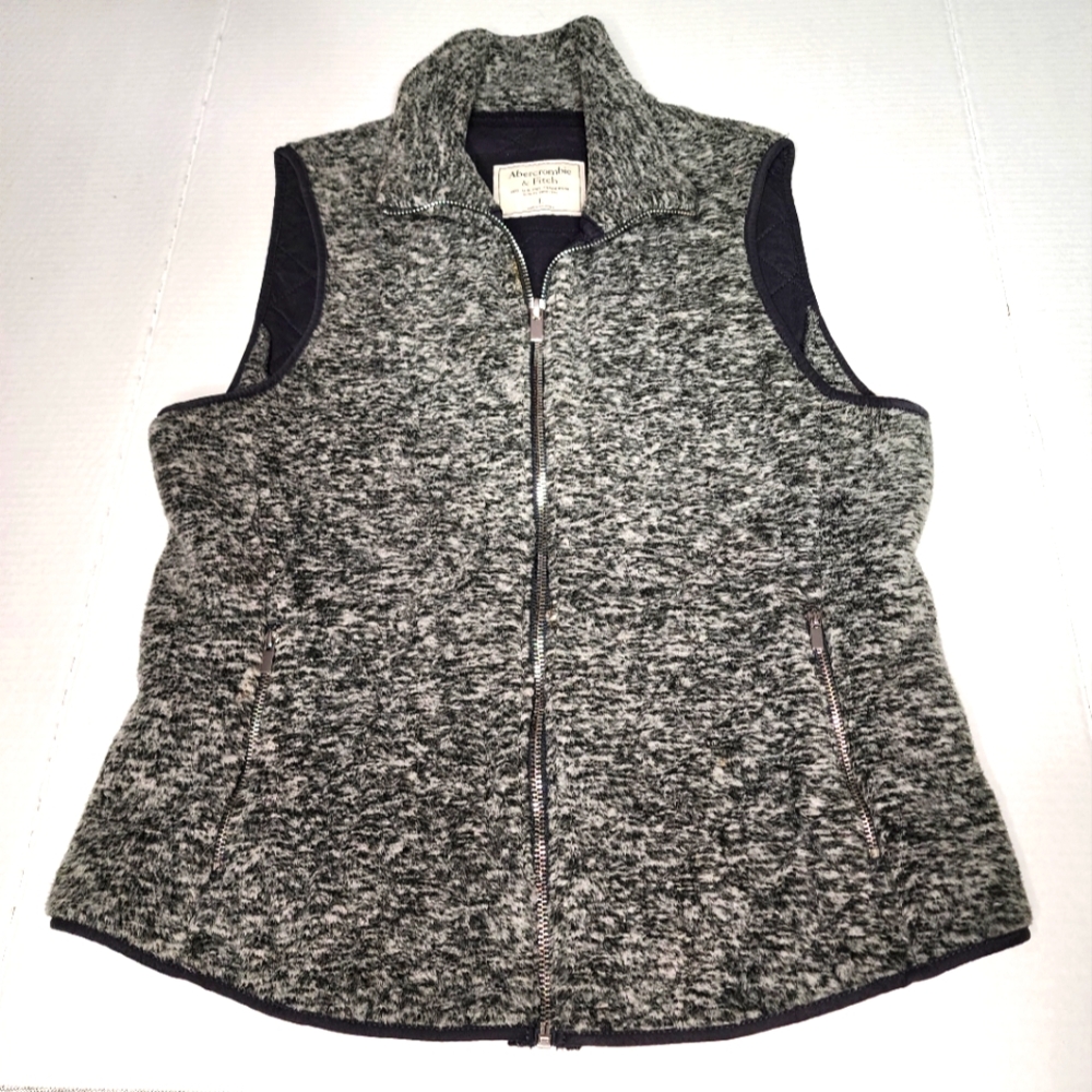 Abercrombie & Finch womens grey and black gilet (vest). Size large.